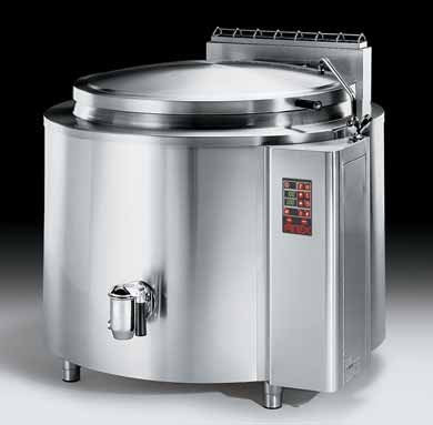 Firex Fixpan PFDG Gas Direct heat boiling pans - 100, 150, 220, 342, or 480 Litre capacity - Electronic controls