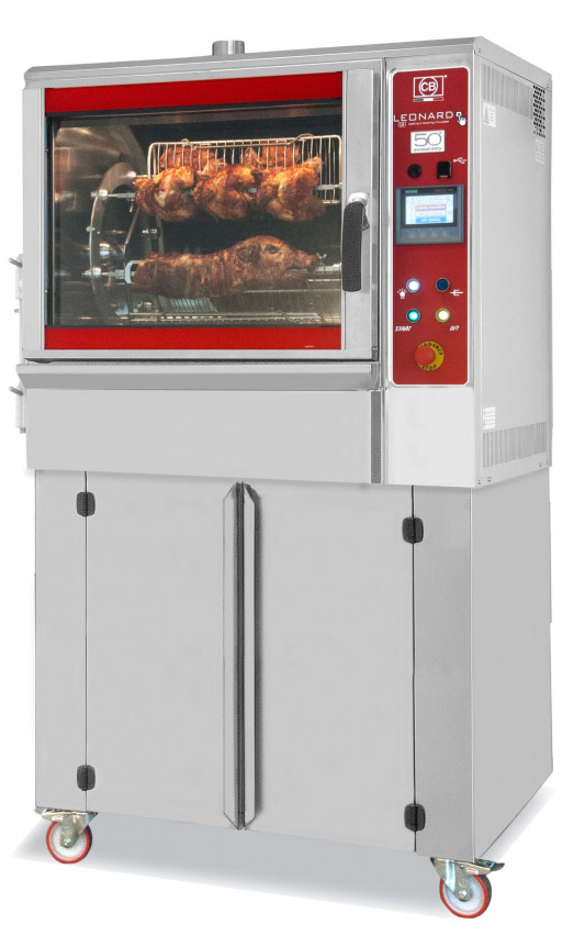 Leonardo 700/9 - 9 spit 36 Birds,  Infra Red Rotisserie with programmable controls and wash system