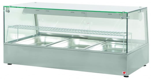 North HDW3 - 3 x 1/1gn Convection Heated display with humidity & halogen heat lamps
