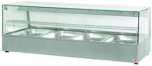 North HDW4 - 4 x 1/1gn Convection Heated display with humidity & halogen heat lamps