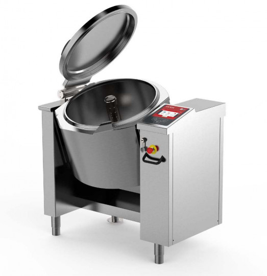 Firex Cucimix  CBTE070C-VI - 70 ltr Electric High temperature Direct Heat tilting kettle with stirrer and Touchscreen programmable controls