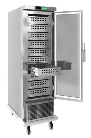 Emainox 8110140 Mybox Mobile Refrigerated holding cabinet with 10 lockable drawers