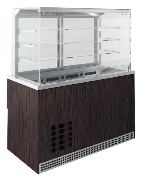 Emainox Self Supreme 8087390 - 3 Shelves + 2 x 1/1gn  Refrigerated Grab & Go display with dolewell
