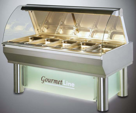 Ubert Gourmetline DKTG Countertop or Floorstanding Serve over refrigerated display