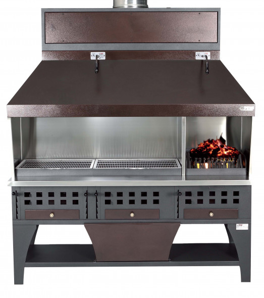 Peva BL200 Charcoal chargrill with Decorative canopy