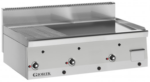 Giorik Snack 60 LGG6960X Slimline Gas griddle - 1/3 Ribbed + 2/3 Smooth