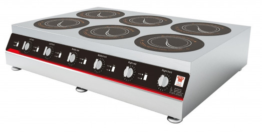 Chefsrange GXIH6-3   80 LINE Counter top 6 Ring Induction hob - 6 x 3kw power