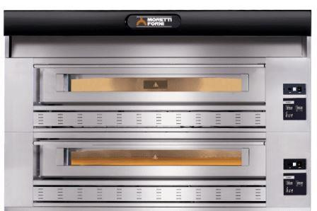 Moretti Forni P115G/2 - 4+4 Tray,  8" Crown Twin Deck gas bakery oven