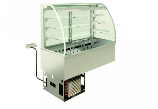 Emainox Elegance 8046529HC 3 x 1/1gn Drop In 3 tier Refrigerated Display + Dolewell base - Operator serve
