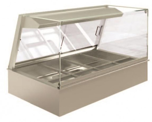 Emainox Mall 8046303QI - 5 Zone Drop In Heated Serve over display with humidity