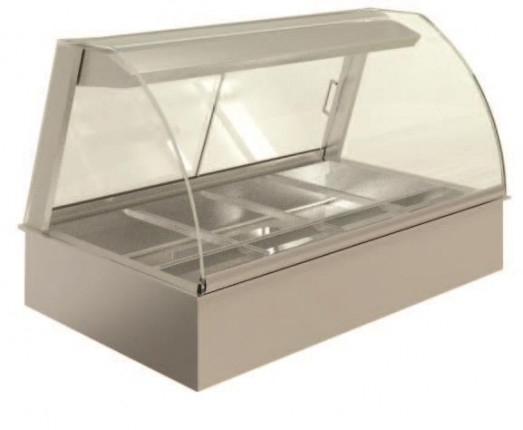 Emainox Mall 8046301 - 3 Zone Drop In Heated Serve over display with humidity