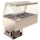 Emainox Mall 8046322QI  4 Pan - Drop In Serve over refrigerated display