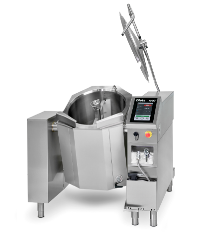 Dieta Genier ACE 300 FS -  300 Ltr Electric Indirect heat tilting kettles with stirrer & wash system - Touchscreen programmable controls