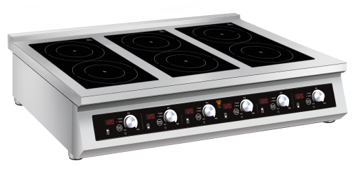 Chefsrange BE70IH6-5  70 Line  Counter top 6 Ring Induction hob - 6 x 5kw power