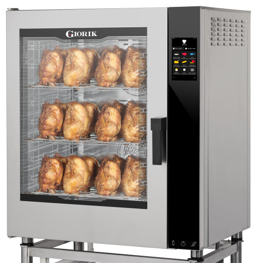 Giorik Movair NMTG10W-R 10 rack Gas Combi/Bake off oven with wash system